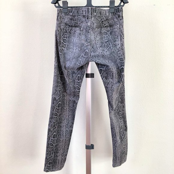 Flying Monkey Gray Snakeskin Pattern Skinny Pants - Picture 2 of 7